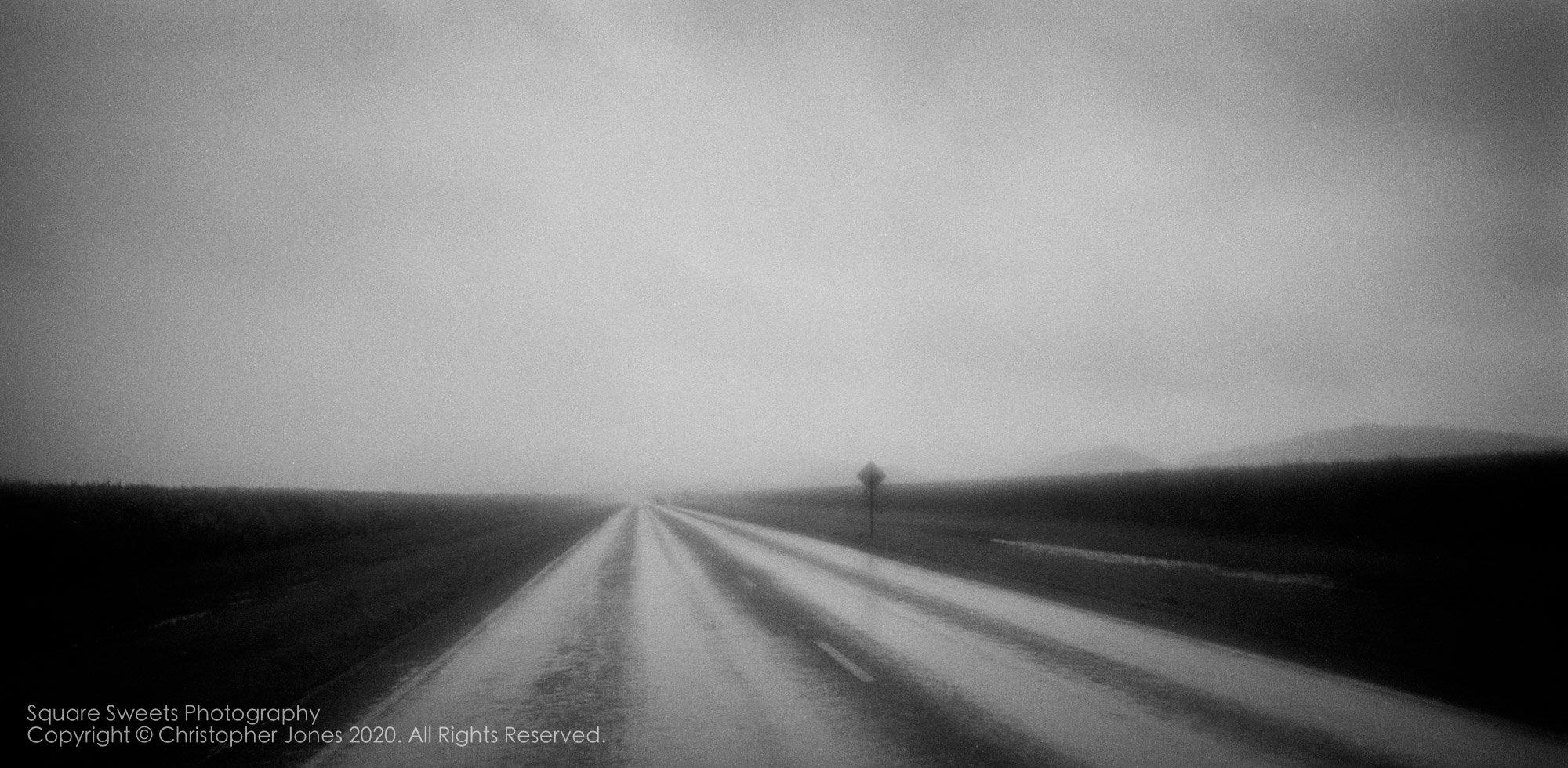 Rainy Road, Queensland Cane Fields, Bruce Highway